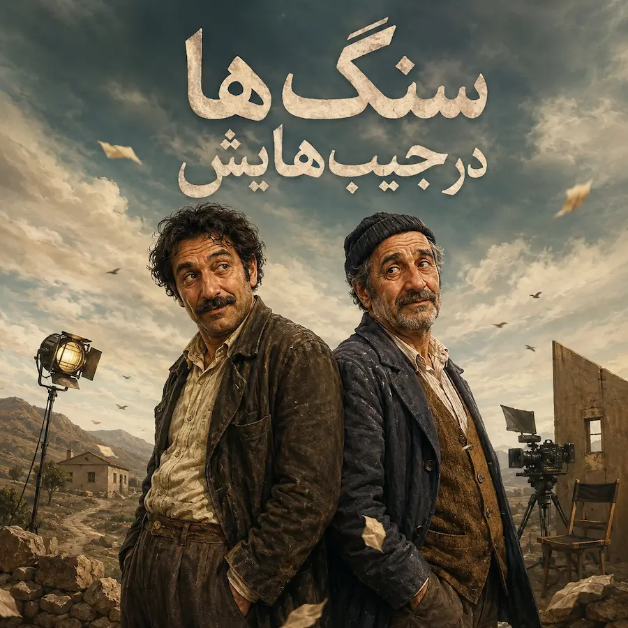پوستر سنگها در جیبهایش